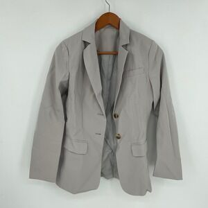 Light Grey Blazer Jacket Womens XSmall Polyester‎ Spandex Button Front Pockets